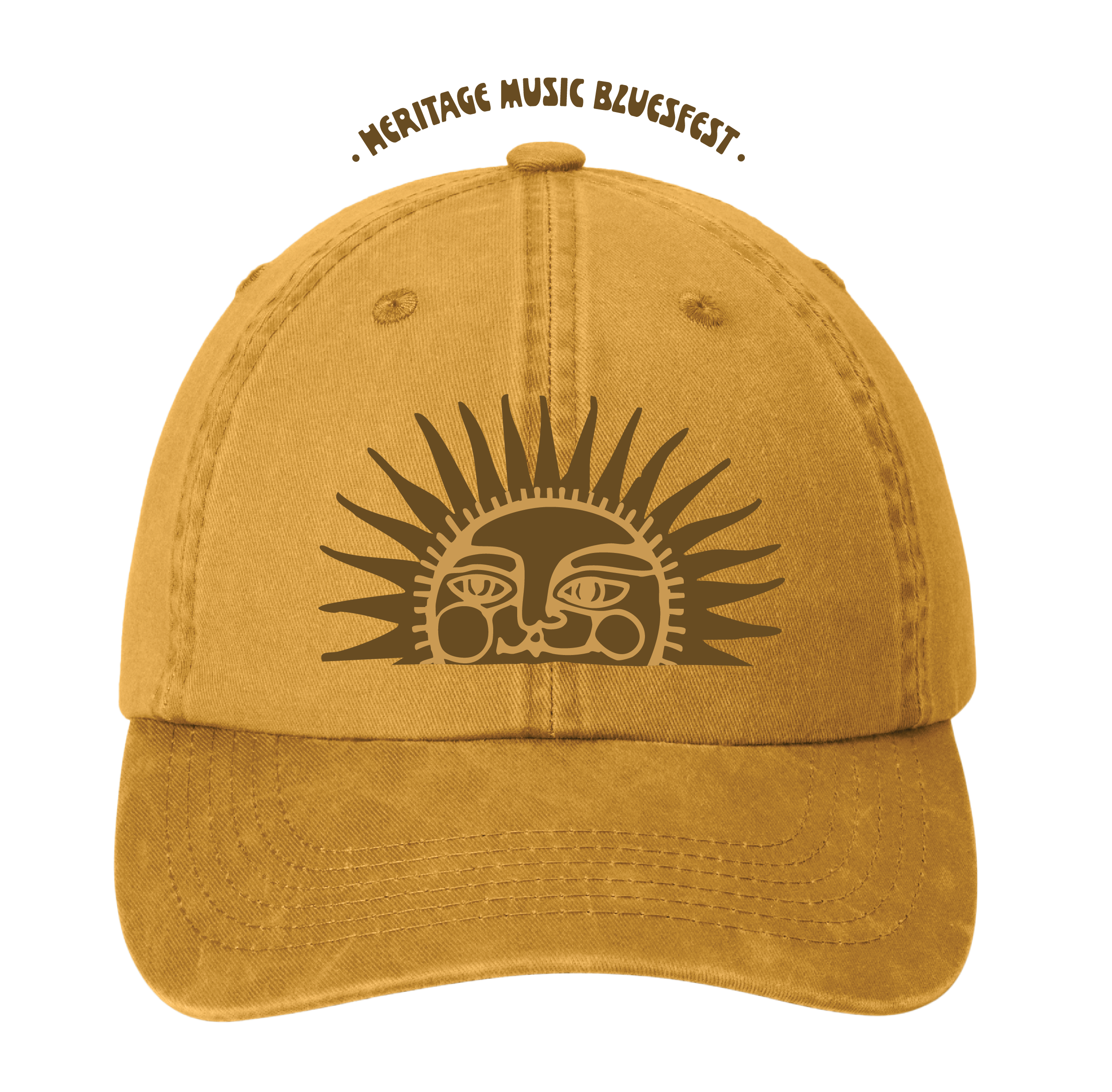 Embroidered Yellow Sun Dad Hat